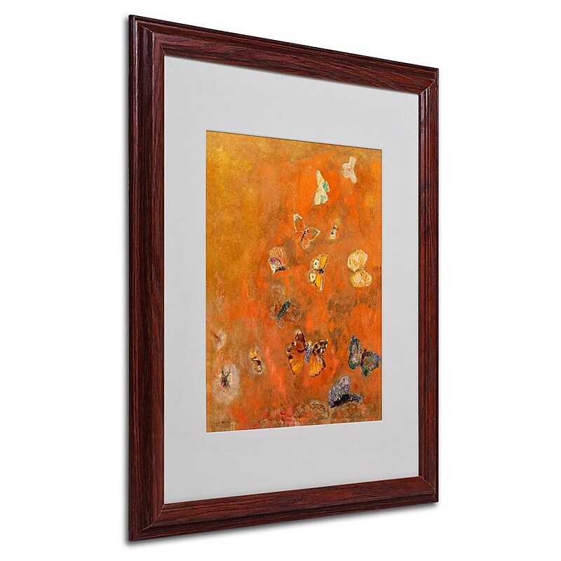 Trademark Fine Art 'Evocation of Butterflies' 16" x 20" Wood Frame Art image 1