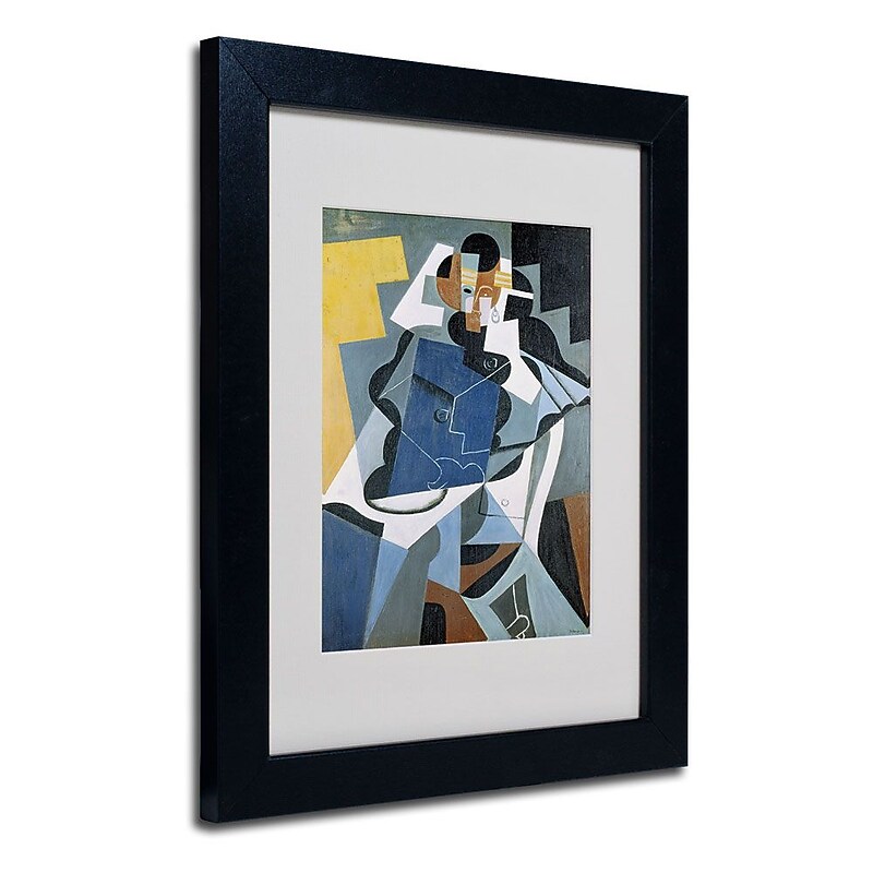 Trademark Fine Art 'Figure of a Woman' 11" x 14" Black Frame Art image 1