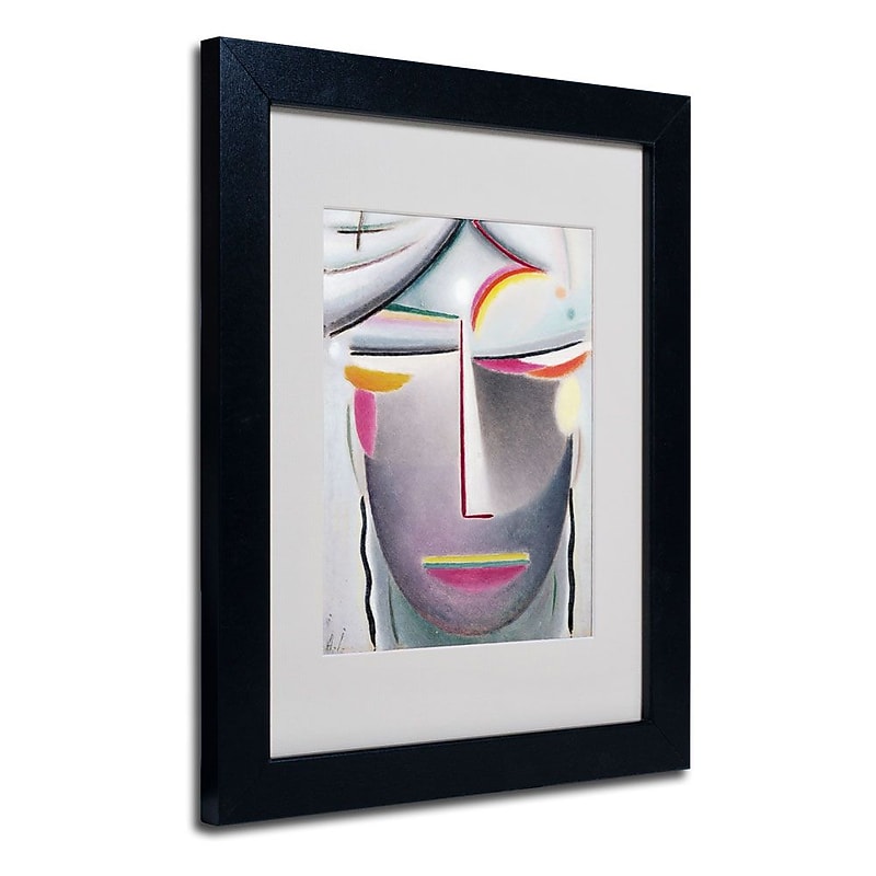 Trademark Fine Art 'Head (Dark Buddha)' 11" x 14" Black Frame Art image 1