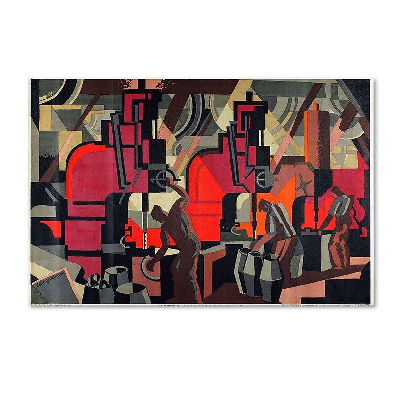 Trademark Fine Art 'Motor Manufacturing' 30" x 47" Canvas Art image 1