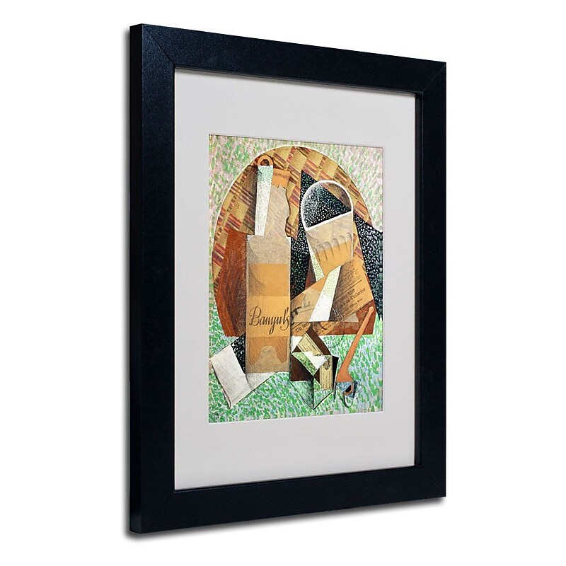 Trademark Fine Art 'The Bottle of Banyuls' 11" x 14" Black Frame Art image 1