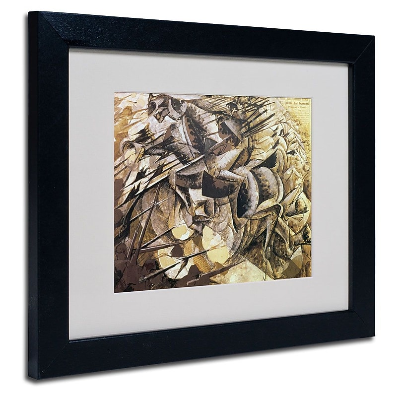 Trademark Fine Art 'The Charge of the Lancers' 11" x 14" Black Frame Art image 1