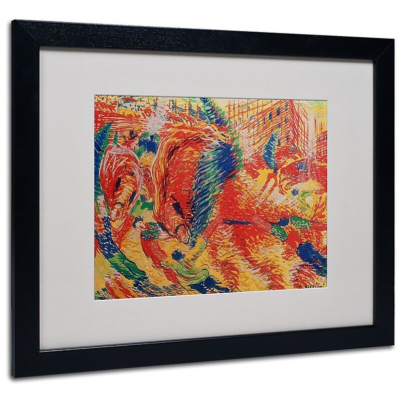 Trademark Fine Art 'The City Rises' 16" x 20" Black Frame Art image 1