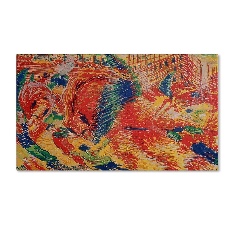 Trademark Fine Art 'The City Rises' 10" x 19" Canvas Art image 1