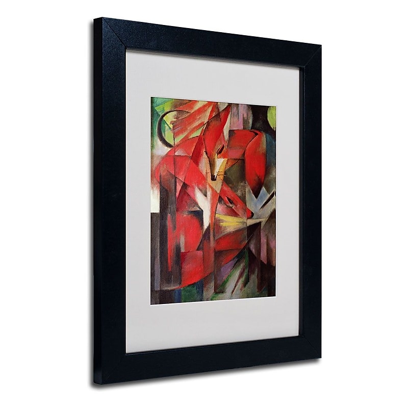 Trademark Fine Art 'The Fox' 11" x 14" Black Frame Art image 1