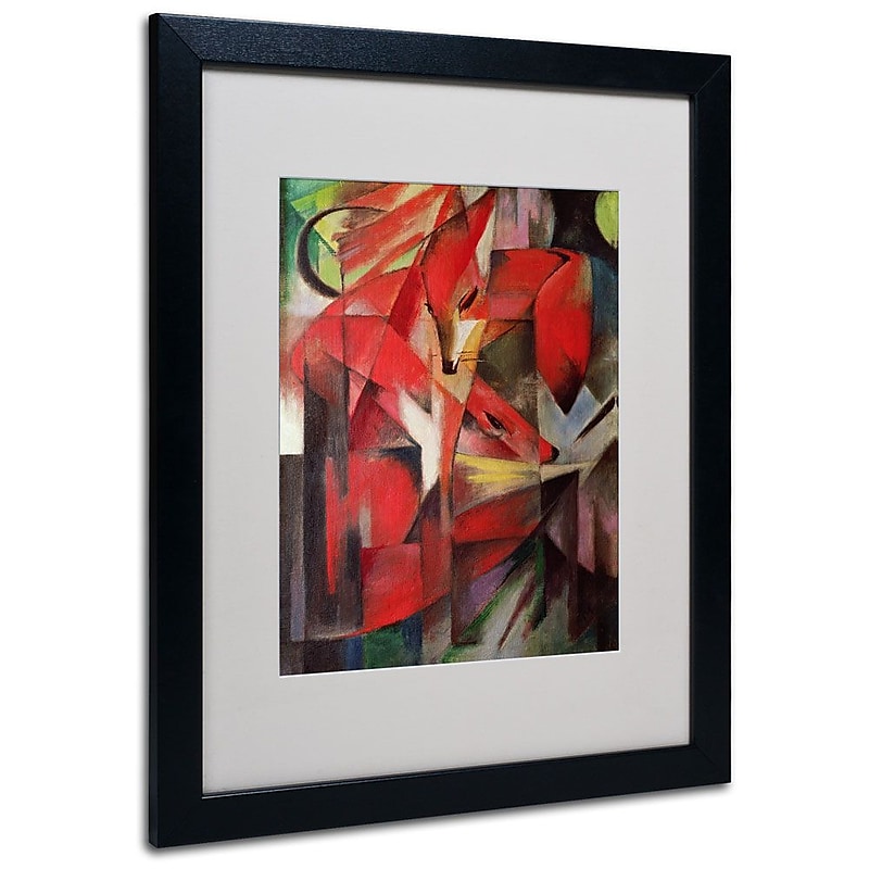 Trademark Fine Art 'The Fox' 16" x 20" Black Frame Art image 1