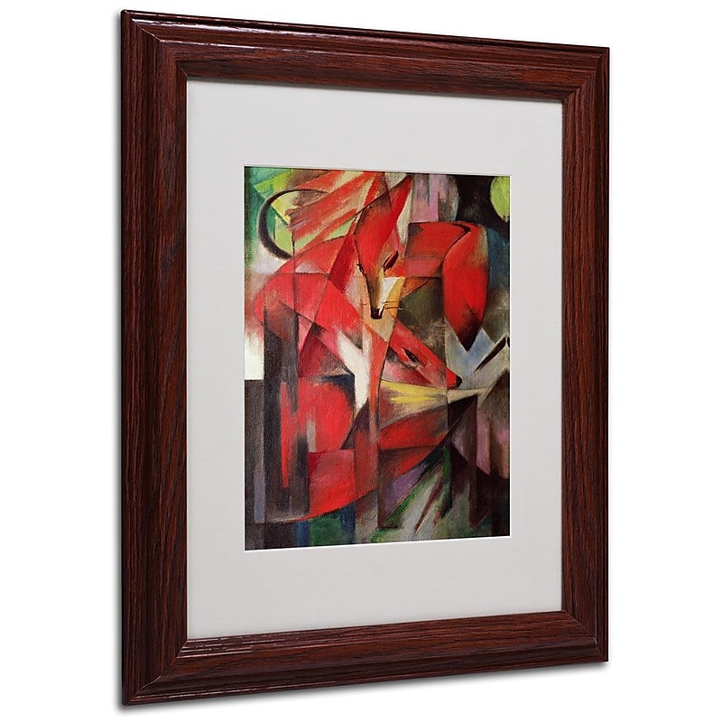 Trademark Fine Art 'The Fox' 11" x 14" Wood Frame Art image 1