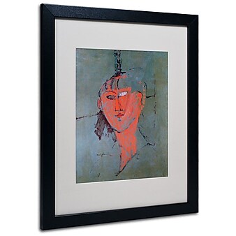 Trademark Fine Art 'The Red Head' 16" x 20" Black Frame Art