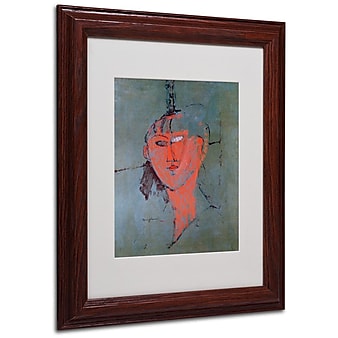 Trademark Fine Art 'The Red Head' 11" x 14" Wood Frame Art