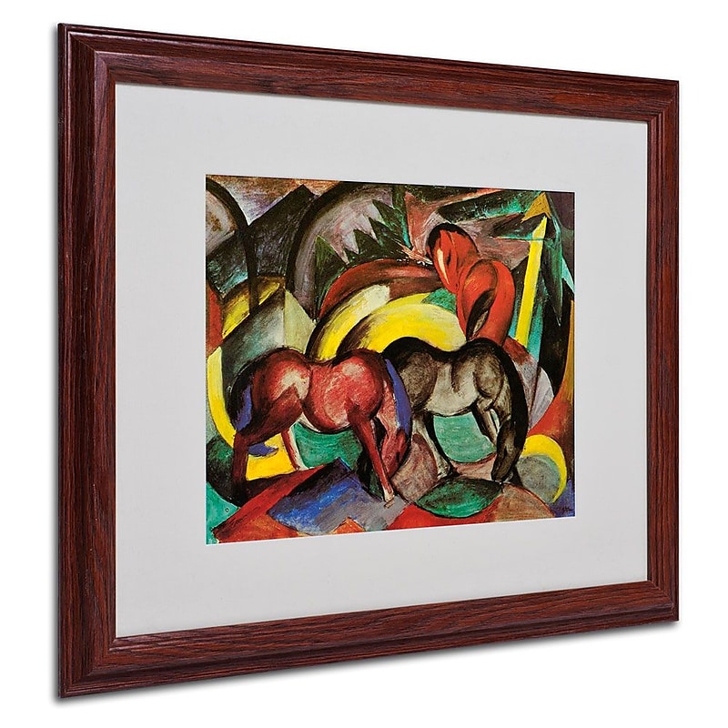 Trademark Fine Art 'Three Horses' 16" x 20" Wood Frame Art image 1