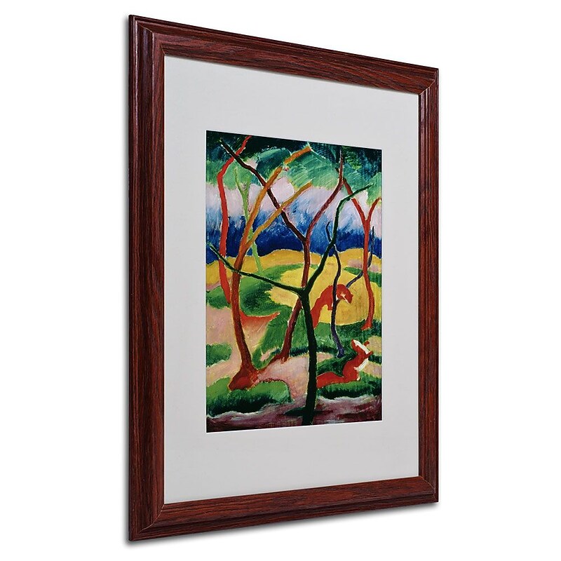 Trademark Fine Art 'Weasels Playing' 16" x 20" Wood Frame Art image 1