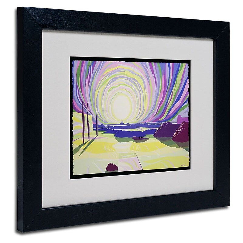 Trademark Fine Art 'Whirling Sunrise, La Rocque' 11" x 14" Black Frame Art image 1