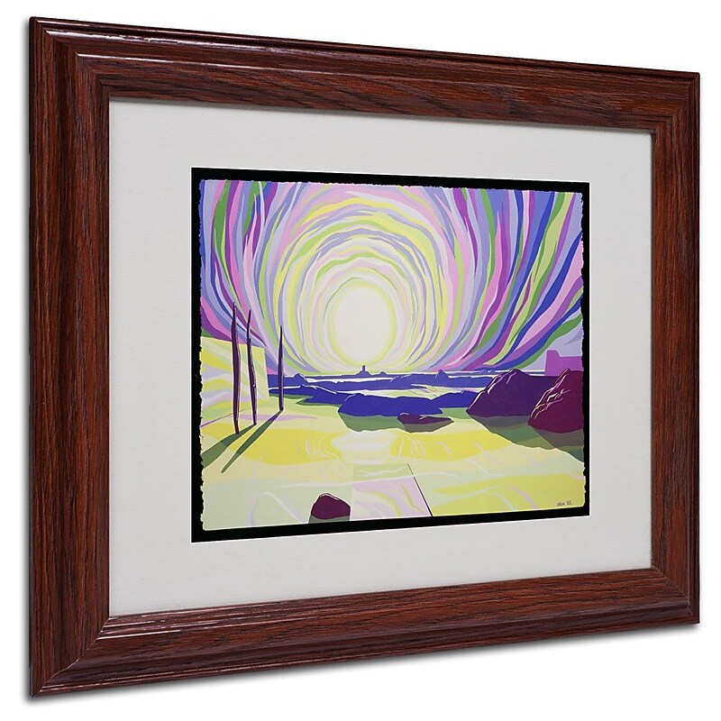 Trademark Fine Art 'Whirling Sunrise, La Rocque' 11" x 14" Wood Frame Art image 1