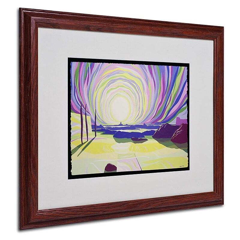 Trademark Fine Art 'Whirling Sunrise, La Rocque' 16" x 20" Wood Frame Art image 1