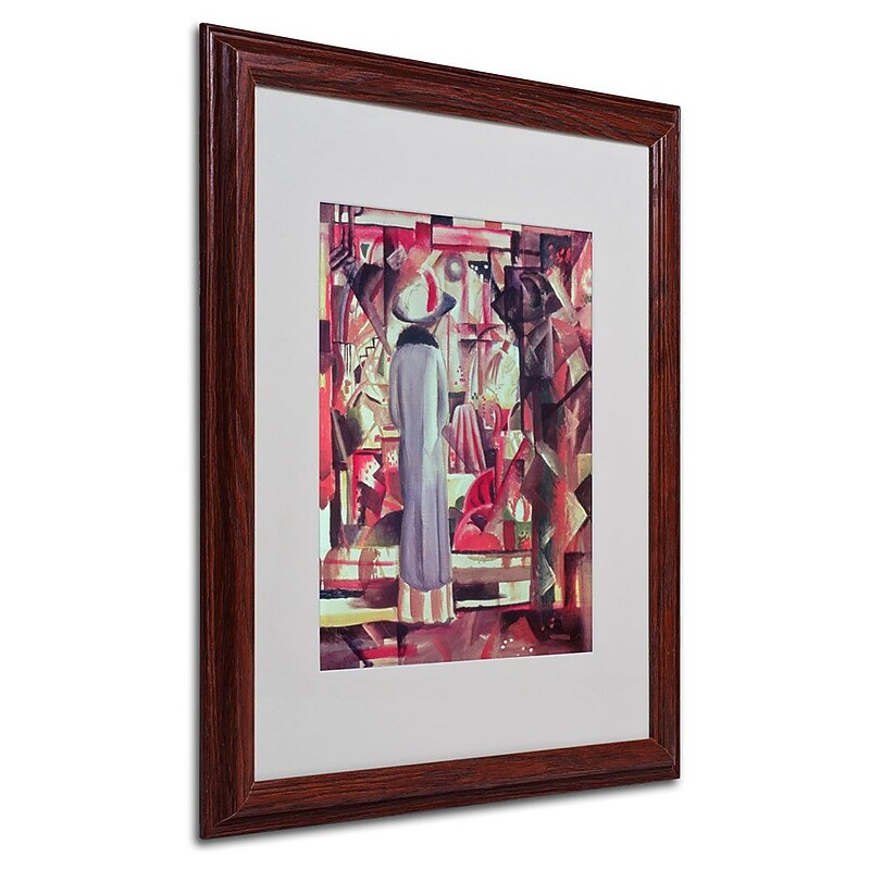 Trademark Fine Art 'Woman In Front of a Window' 16" x 20" Wood Frame Art image 1