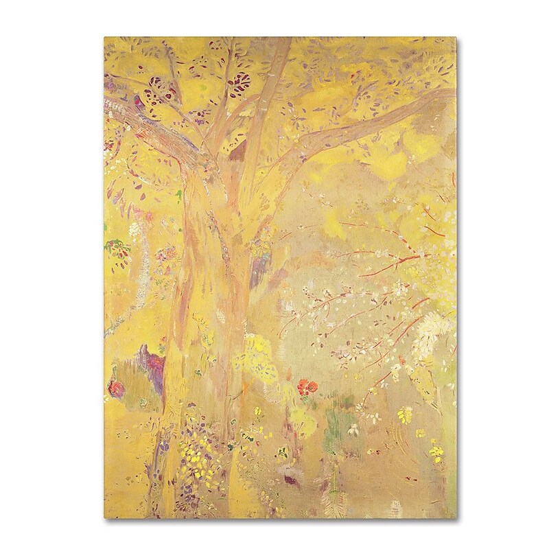 Trademark Fine Art 'Yellow Tree' 14" x 19" Canvas Art image 1