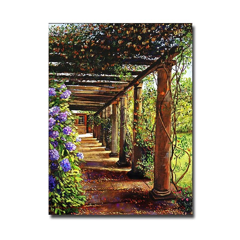 Trademark Fine Art 'Pergola Walkway' 24" x 32" Canvas Art image 1