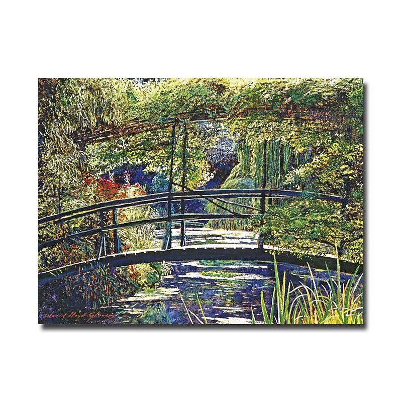 Trademark Fine Art 'Giverny Footbridge' 24" x 32" Canvas Art image 1