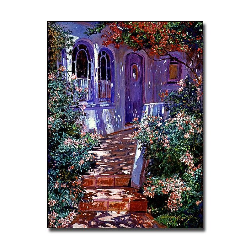 Trademark Fine Art 'Cottage Courtyard' 18" x 24" Canvas Art image 1