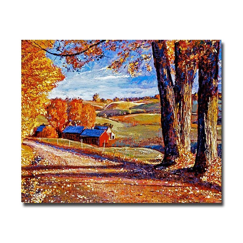 Trademark Fine Art 'Autumn Evening' 18" x 24" Canvas Art image 1