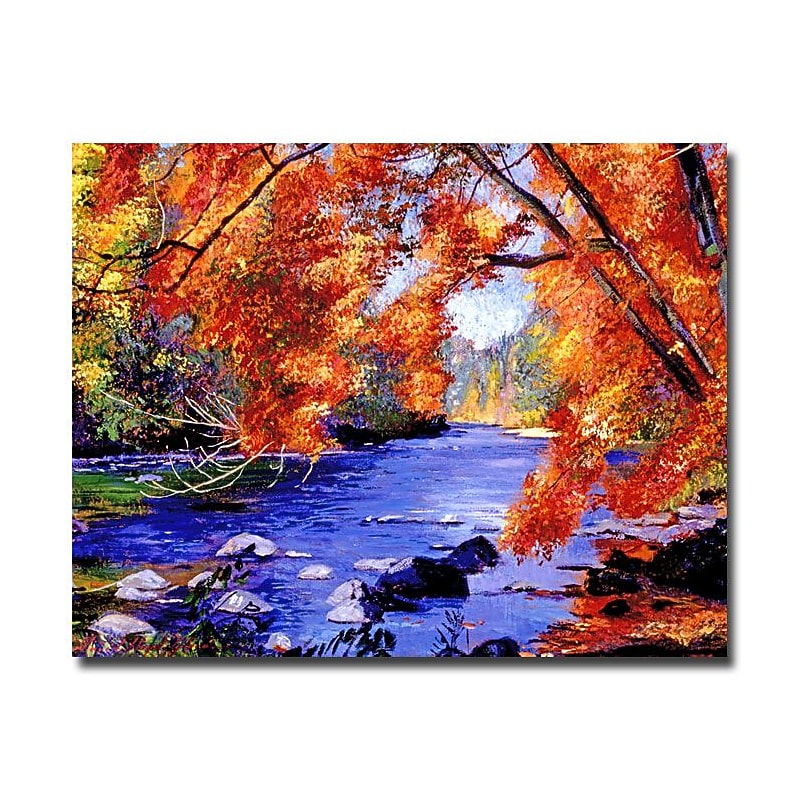 Trademark Fine Art 'Vermont River' 18" x 24" Canvas Art image 1