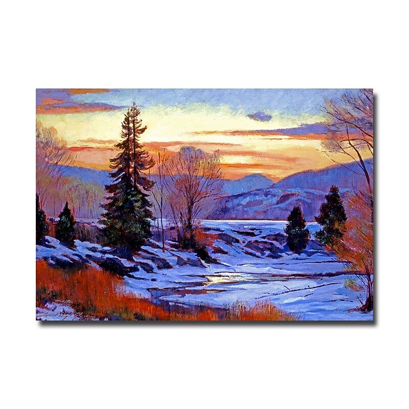 Trademark Fine Art 'Early Spring Daybreak' 22" x 32" Canvas Art image 1