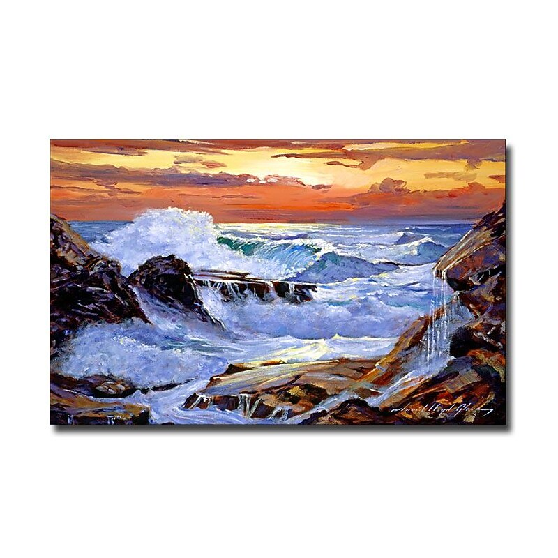 Trademark Fine Art 'Storm on the Irish Coast' 24" x 32" Canvas Art image 1
