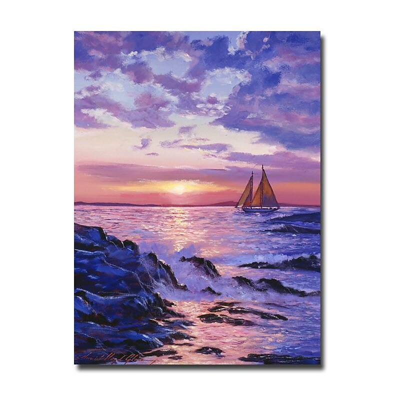 Trademark Fine Art 'Sail at Dawn' 18" x 24" Canvas Art image 1