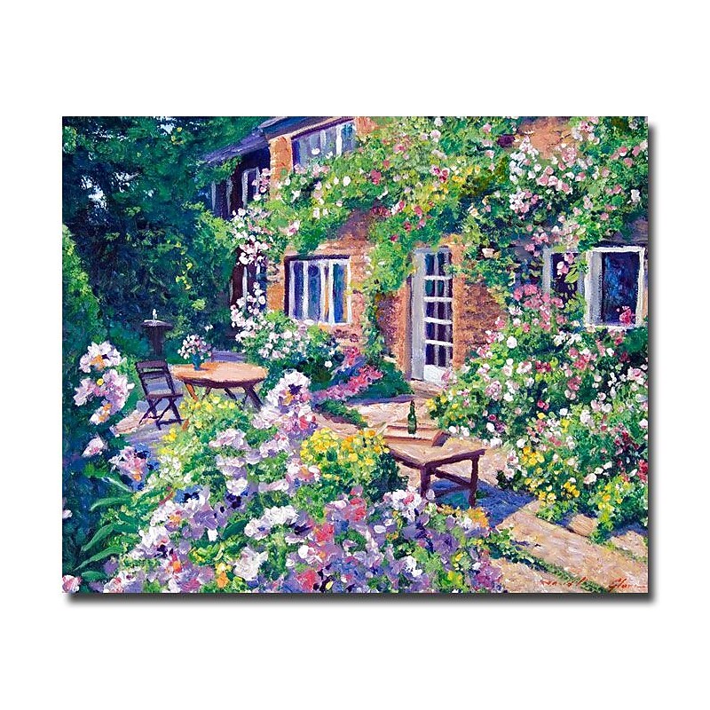 Trademark Fine Art 'English Courtyard' 18" x 24" Canvas Art image 1