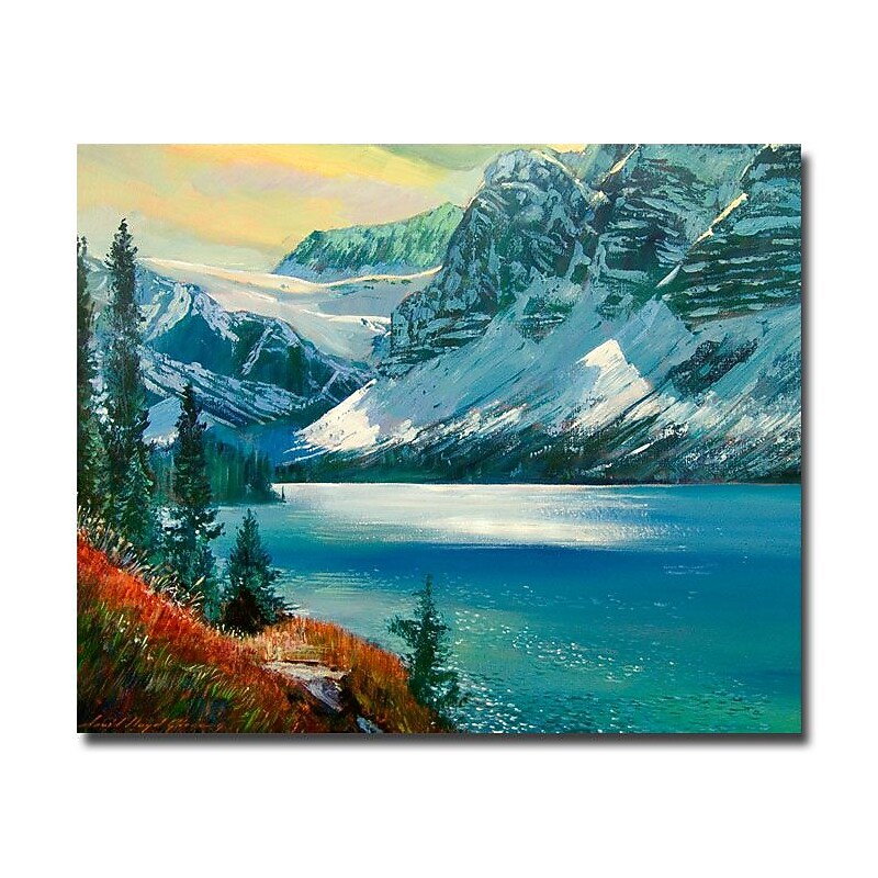 Trademark Fine Art 'Majestic Bow River' 18" x 24" Canvas Art image 1