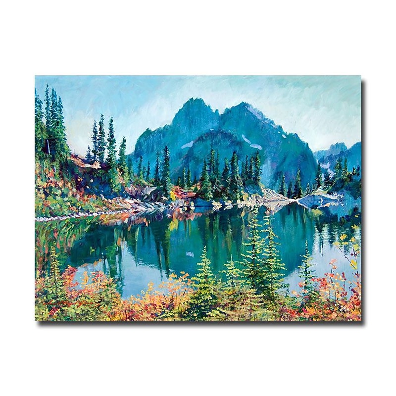Trademark Fine Art 'Reflections on Jem Lake' 18" x 24" Canvas Art image 1