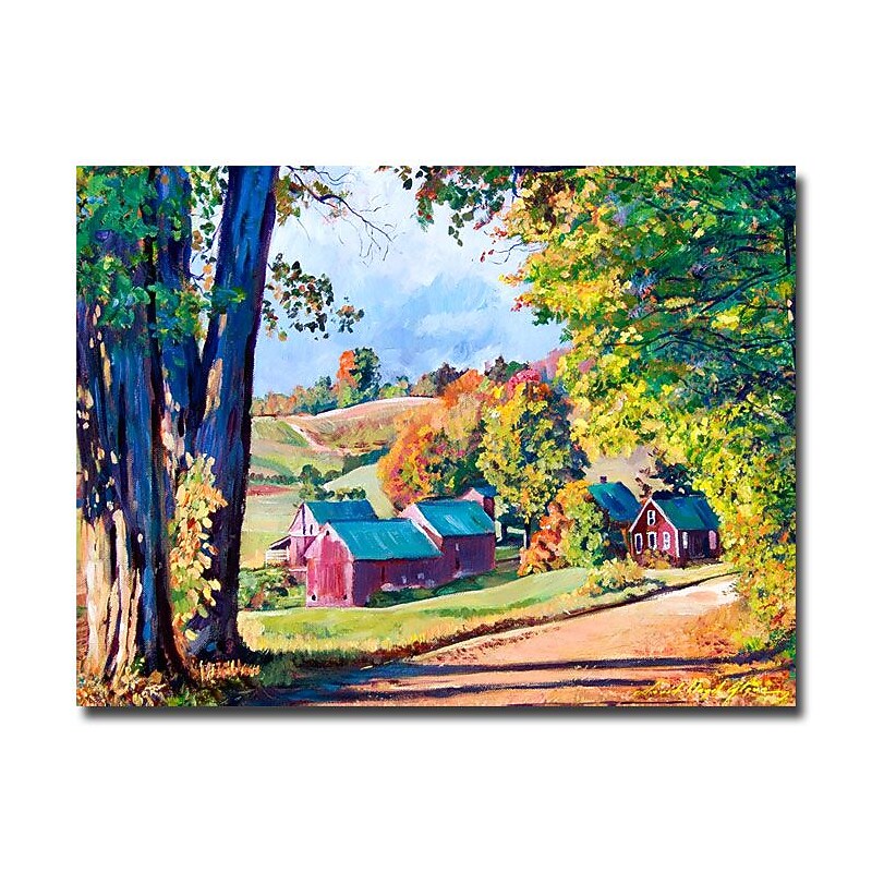 Trademark Fine Art 'Road to Jenne Farm Vermont' 24" x 32" Canvas Art image 1