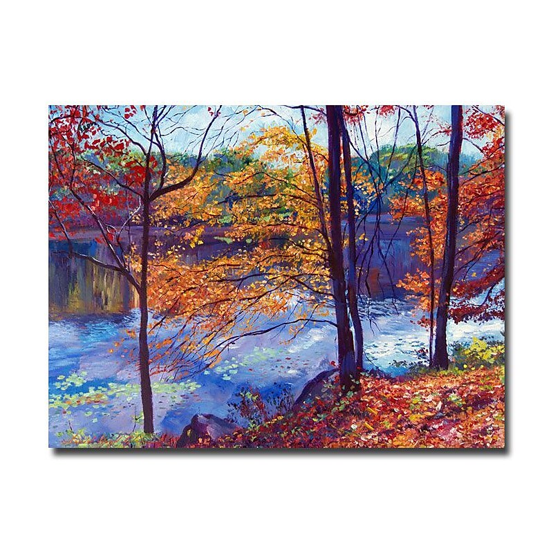 Trademark Fine Art 'Falling Leaves' 18" x 24" Canvas Art image 1