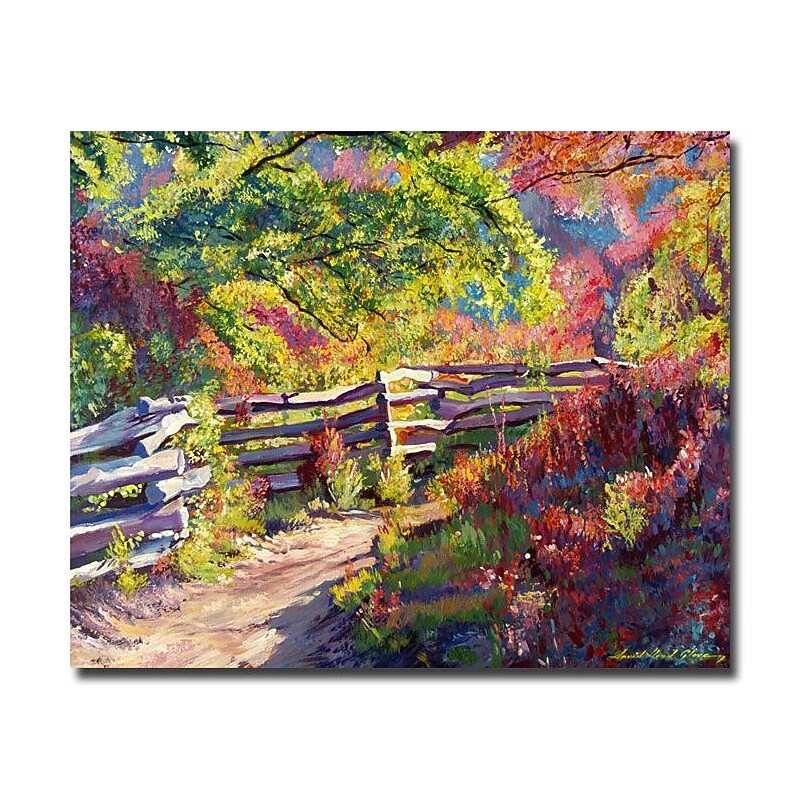 Trademark Fine Art 'Riding the Fences' 26" x 32" Canvas Art image 1