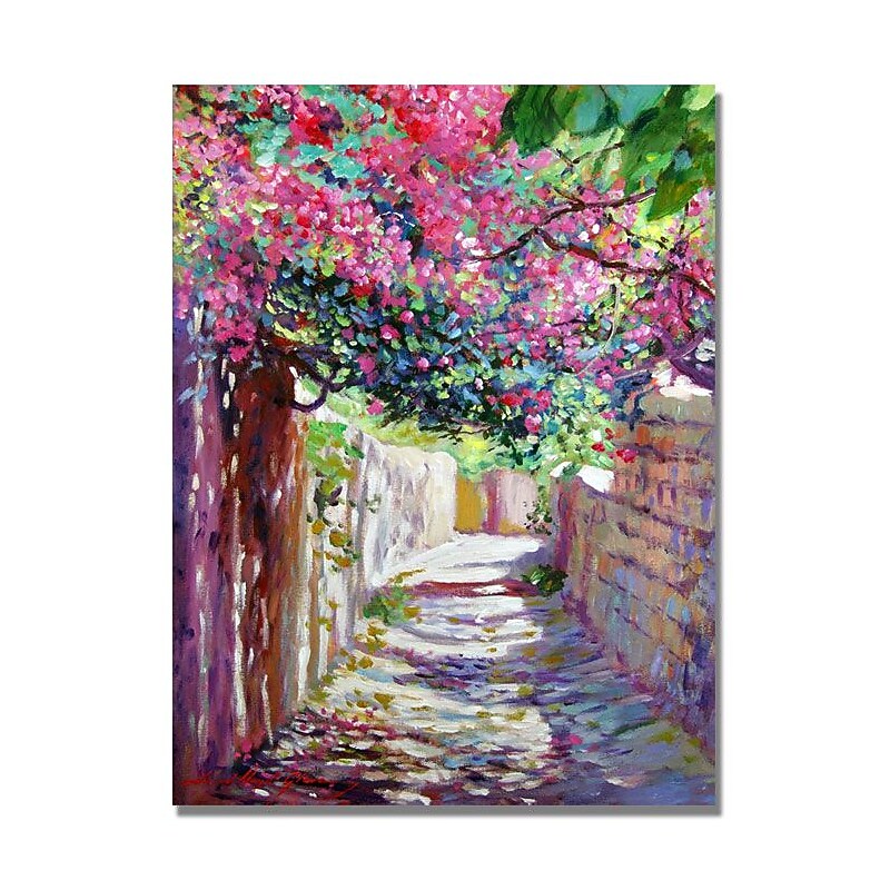 Trademark Fine Art 'Shady Lane Greece' 18" x 24" Canvas Art image 1