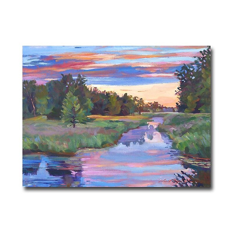 Trademark Fine Art 'Moody River' 18" x 24" Canvas Art image 1