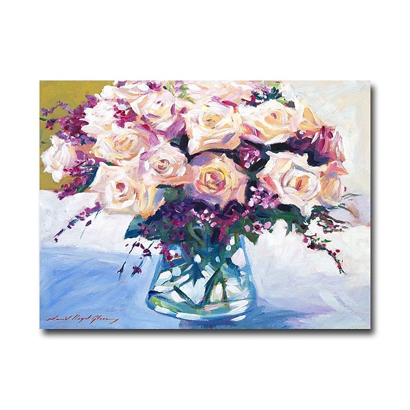Trademark Fine Art 'Roses in Glass' 18" x 24" Canvas Art image 1