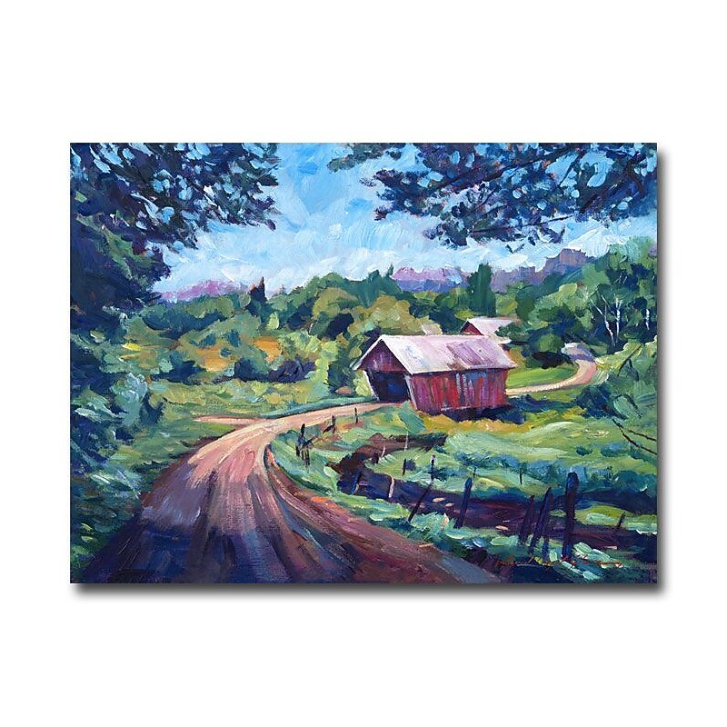 Trademark Fine Art 'Bridges of East Randolph VT' 26" x 32" Canvas Art image 1