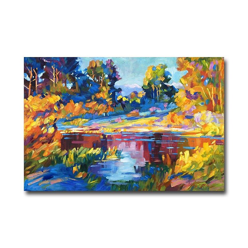 Trademark Fine Art 'Reflections on a Quiet Lake' 16" x 24" Canvas Art image 1