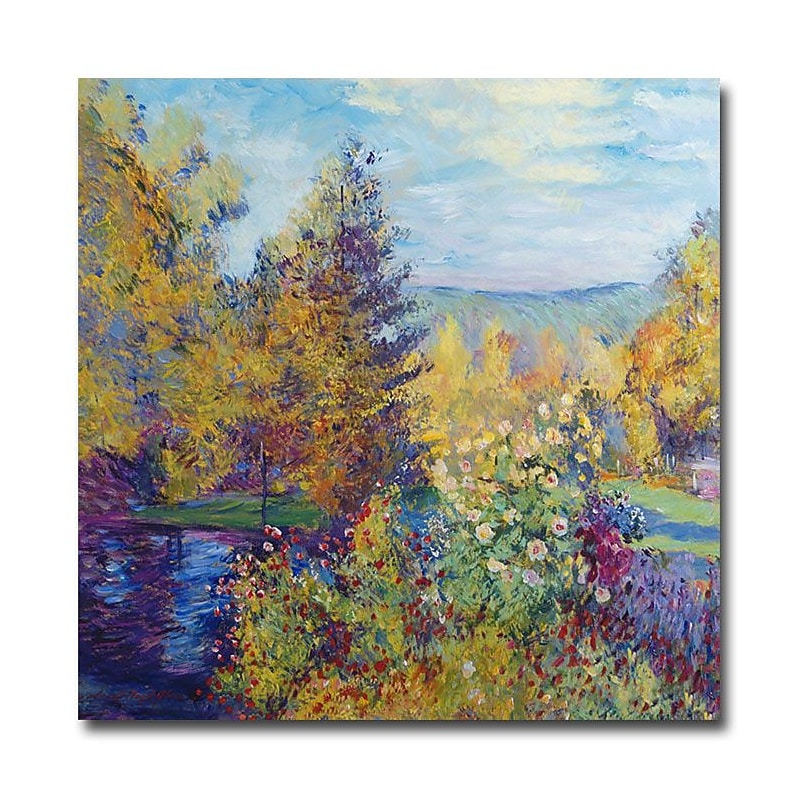 Trademark Fine Art 'Garden at Montgeron' 24" x 24" Canvas Art image 1