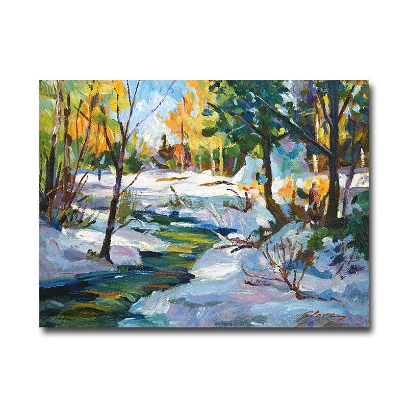 Trademark Fine Art 'Early Snowfall' 35" x 47" Canvas Art image 1