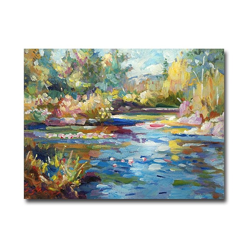 Trademark Fine Art 'Summer Pond' 18" x 24" Canvas Art image 1