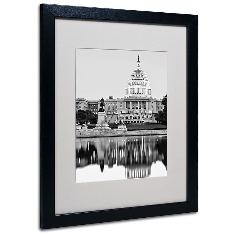 Trademark Fine Art 'Capitol Reflections II' 16" x 20" Black Frame Art image 1