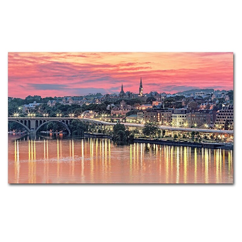 Trademark Fine Art 'Georgetown in Twilight' 24" x 36" Canvas Art image 1