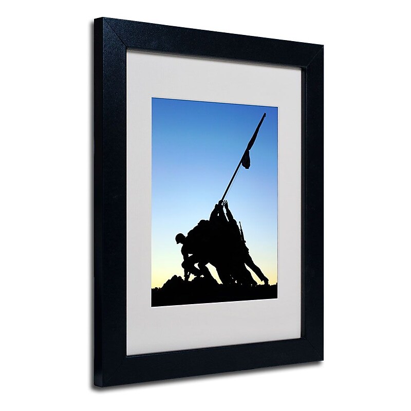 Trademark Fine Art 'Iwo Jima Memorial' 11" x 14" Black Frame Art image 1