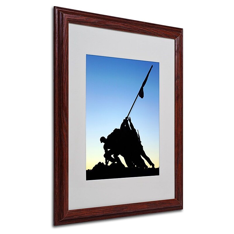 Trademark Fine Art 'Iwo Jima Memorial' 16" x 20" Wood Frame Art image 1