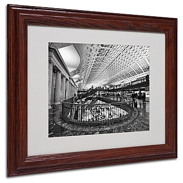 Trademark Fine Art 'Union Station Shops' 11" x 14" Wood Frame Art