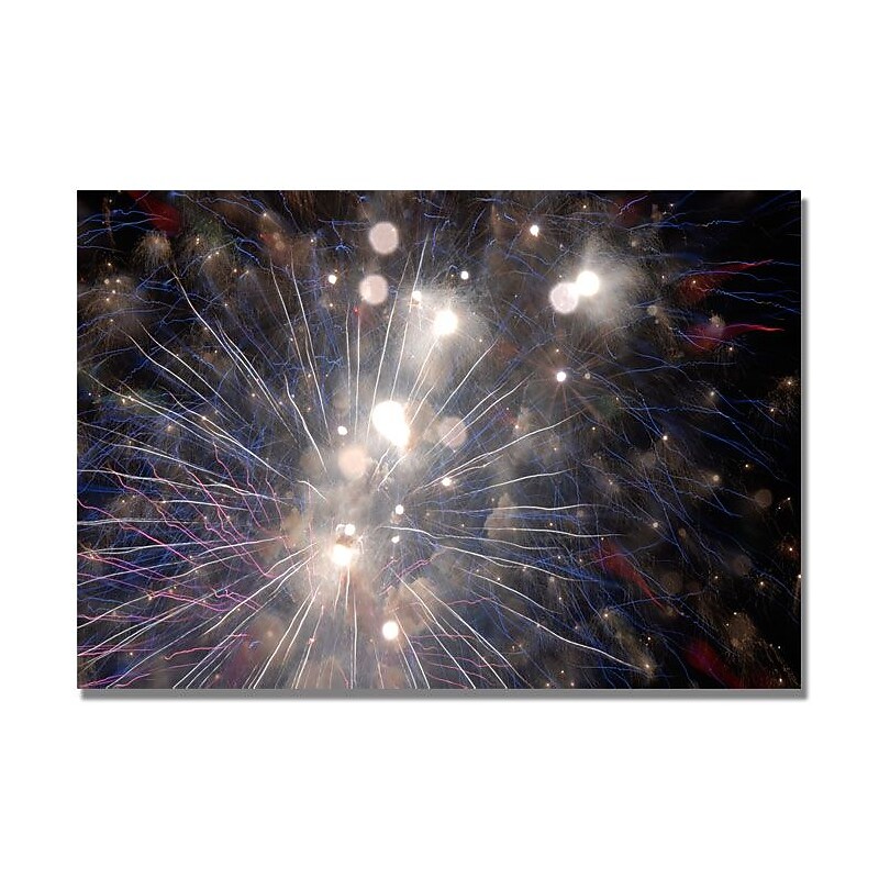 Trademark Fine Art 'Abstract Fireworks 33' 30" x 47" Canvas Art image 1