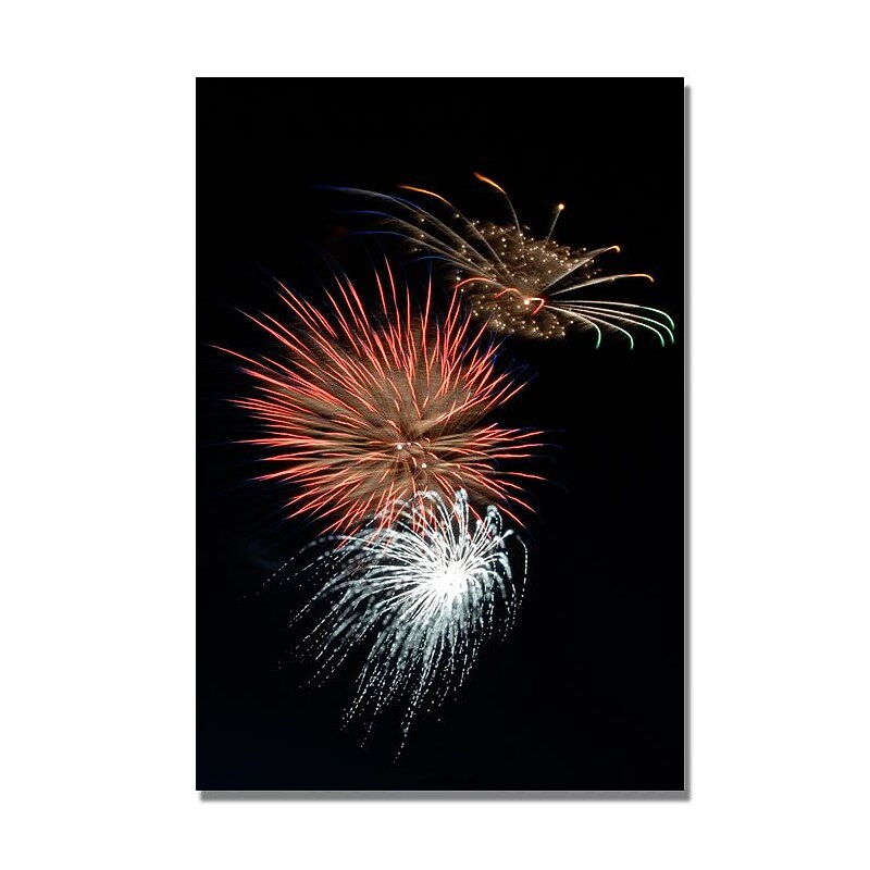 Trademark Fine Art 'Abstract Fireworks 36' 22" x 32" Canvas Art image 1
