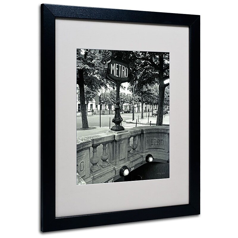 Trademark Fine Art 'Le Metro' 16" x 20" Black Frame Art image 1